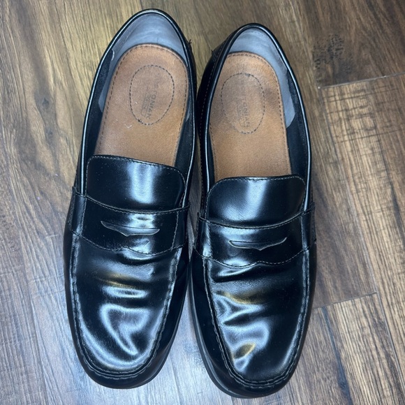 Bostonian Men’s Black Leather Loafers size 11.5 - Picture 1 of 7